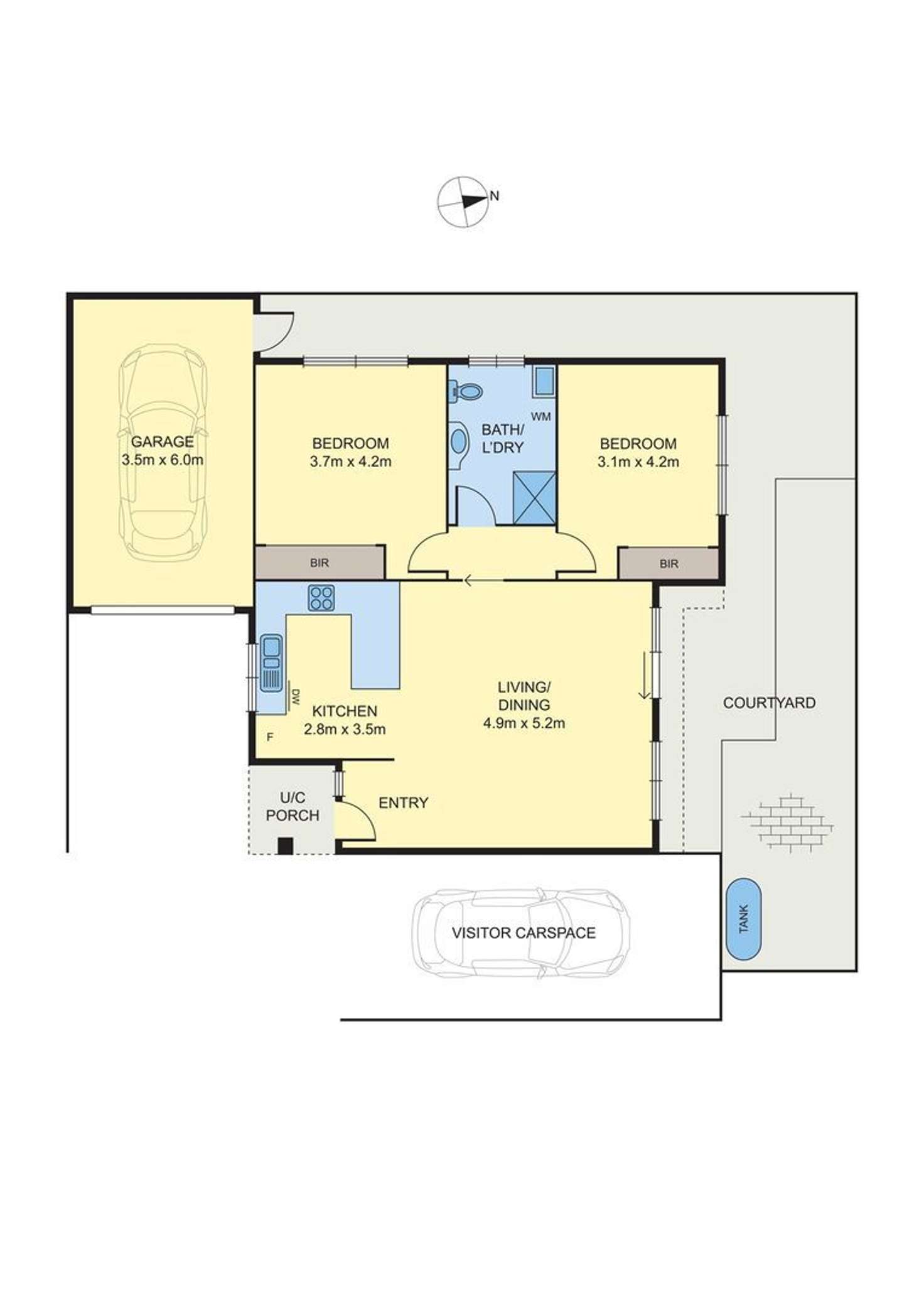 Floorplan of Homely unit listing, 5/51 Surrey Street, Pascoe Vale VIC 3044