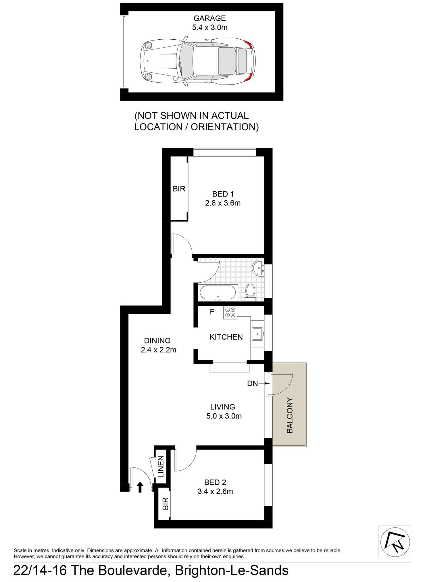 Floorplan of Homely unit listing, 22/14-18 The Boulevarde, Brighton-Le-Sands NSW 2216