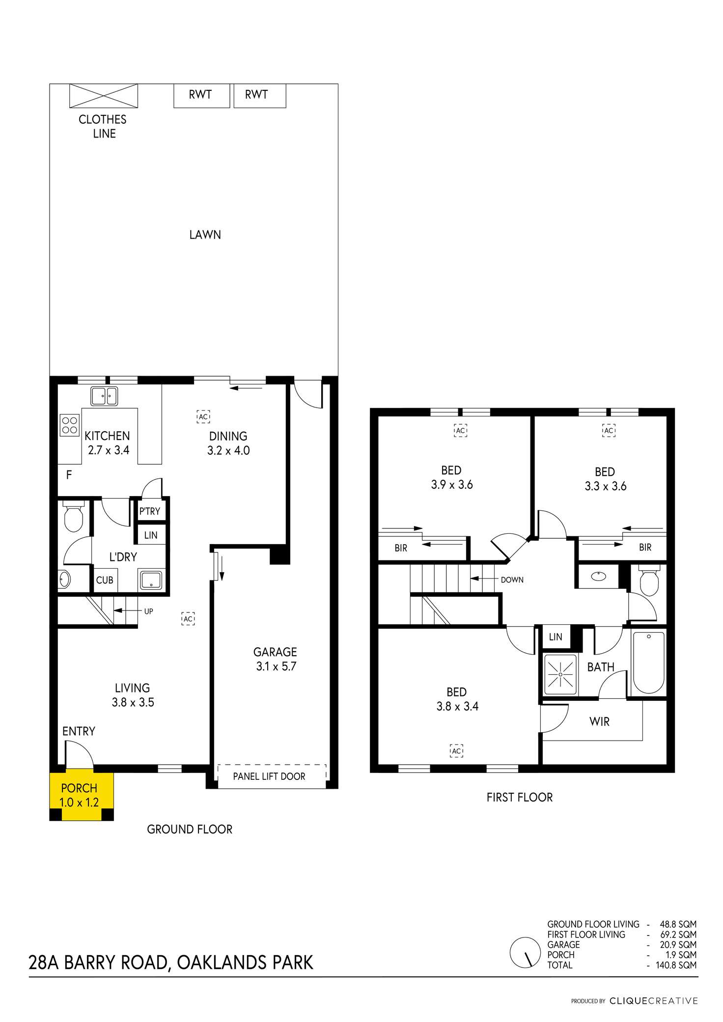 Floorplan of Homely house listing, 28A Barry Road, Oaklands Park SA 5046