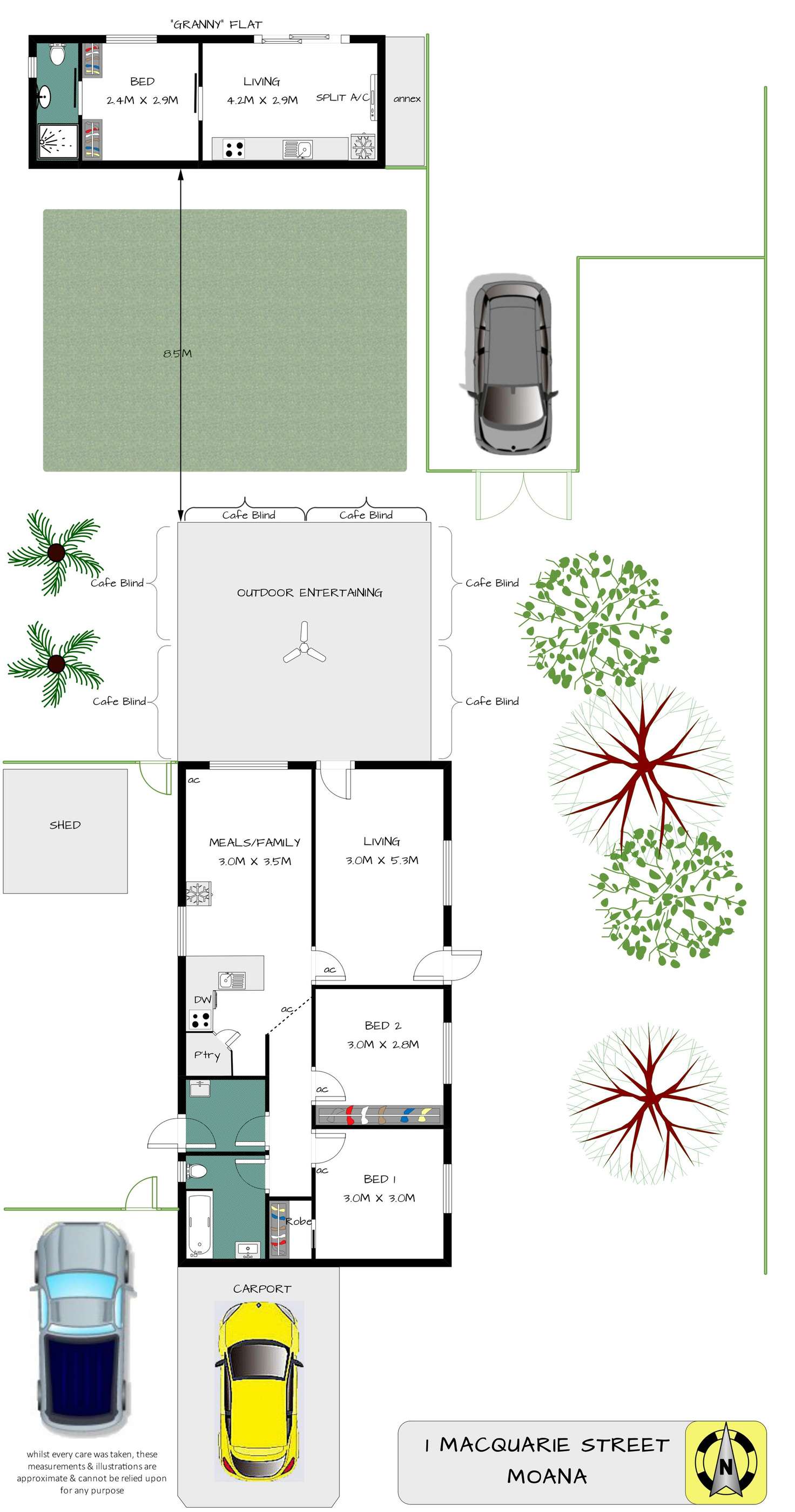 Floorplan of Homely house listing, 1 Macquarie Street, Moana SA 5169