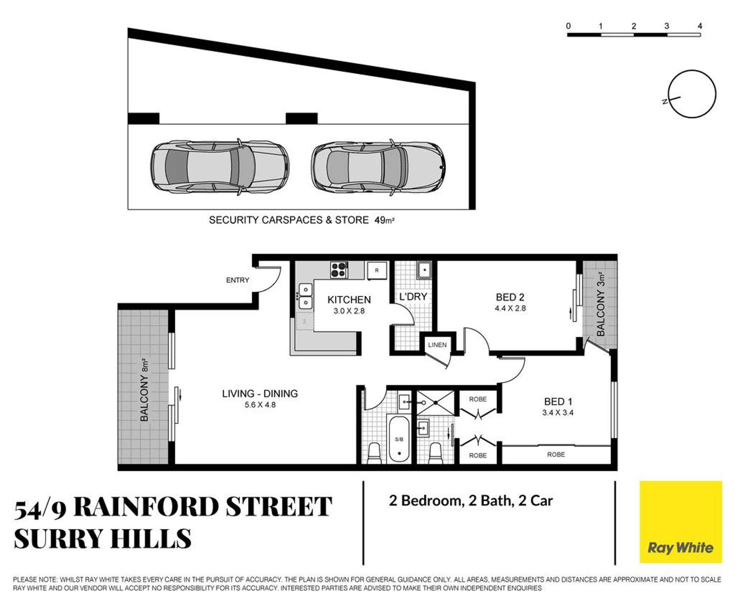 Floorplan of Homely apartment listing, 54/9 Rainford Street, Surry Hills NSW 2010