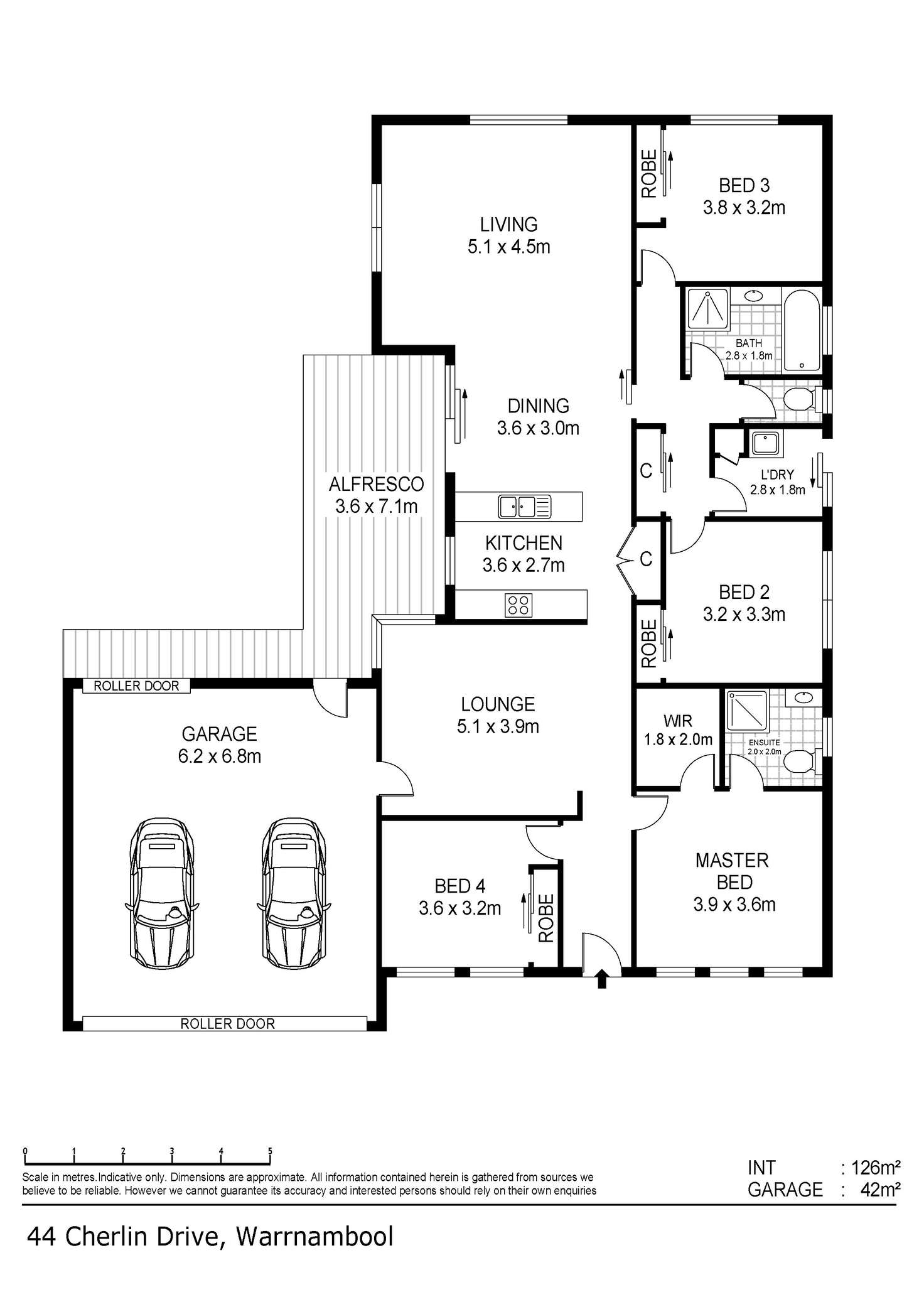 Floorplan of Homely house listing, 44 Cherlin Drive, Warrnambool VIC 3280