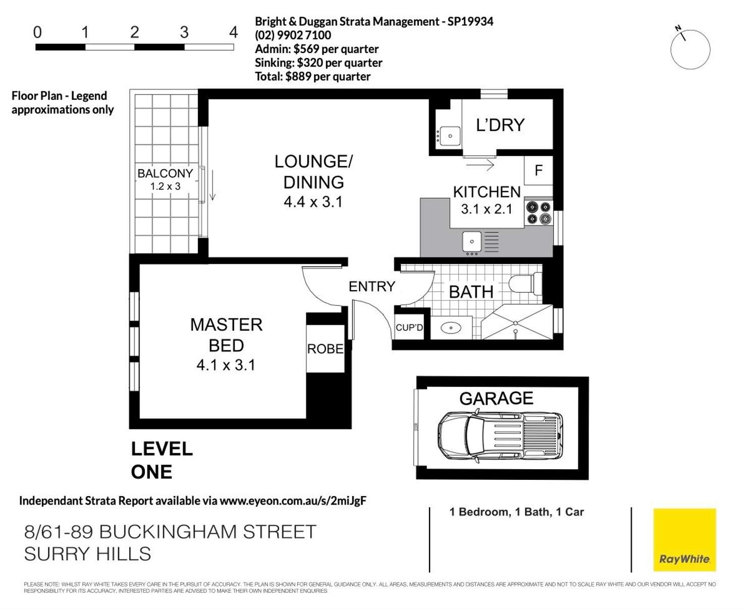 Floorplan of Homely unit listing, 8/61-89 Buckingham Street, Surry Hills NSW 2010