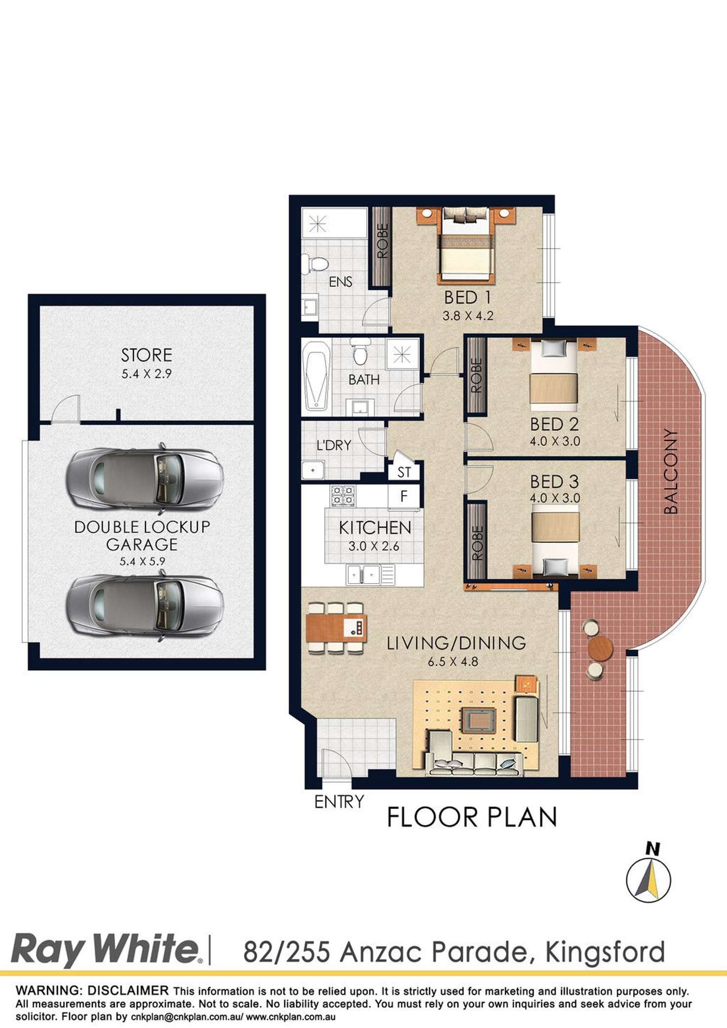 Floorplan of Homely apartment listing, 82/255 Anzac Parade, Kingsford NSW 2032