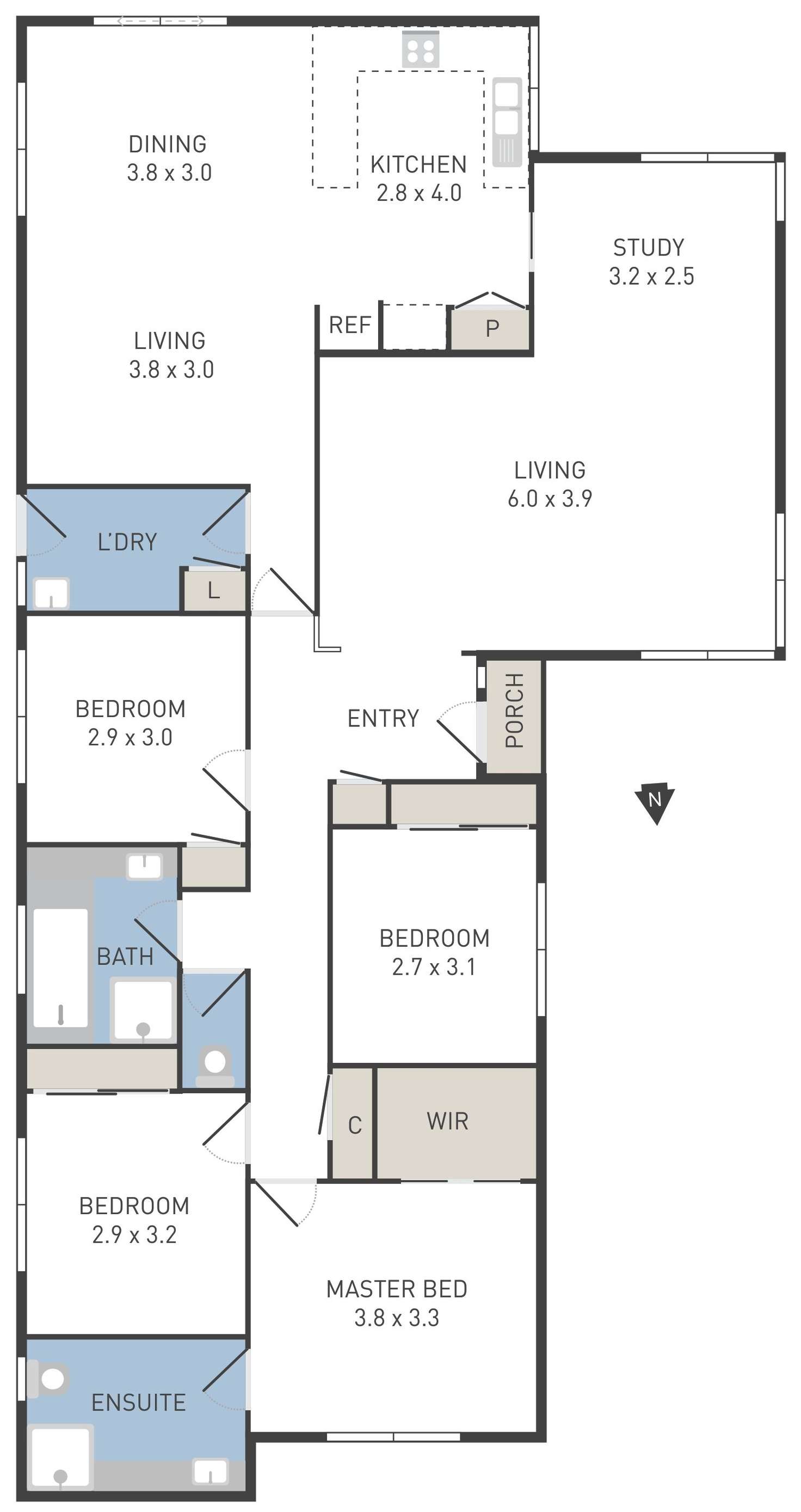 Floorplan of Homely house listing, 11 Goates Court, Hoppers Crossing VIC 3029