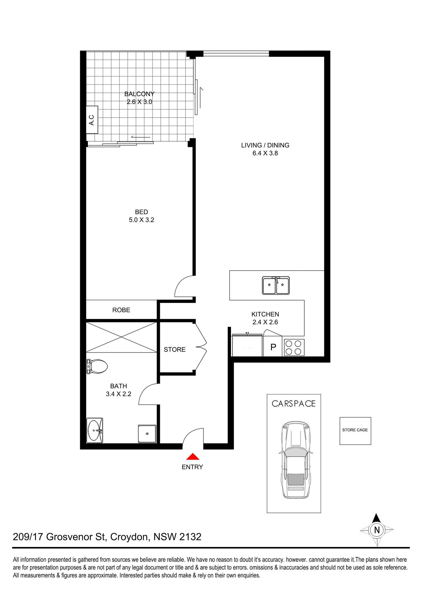 Floorplan of Homely apartment listing, 209/17 Grosvenor Street, Croydon NSW 2132