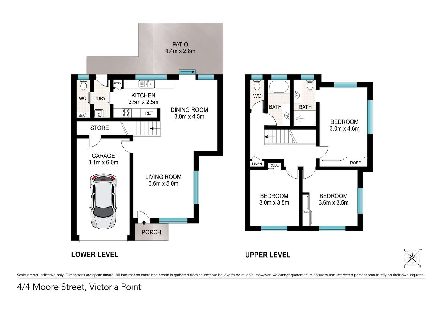 Floorplan of Homely townhouse listing, 4/4 Moore Street, Victoria Point QLD 4165