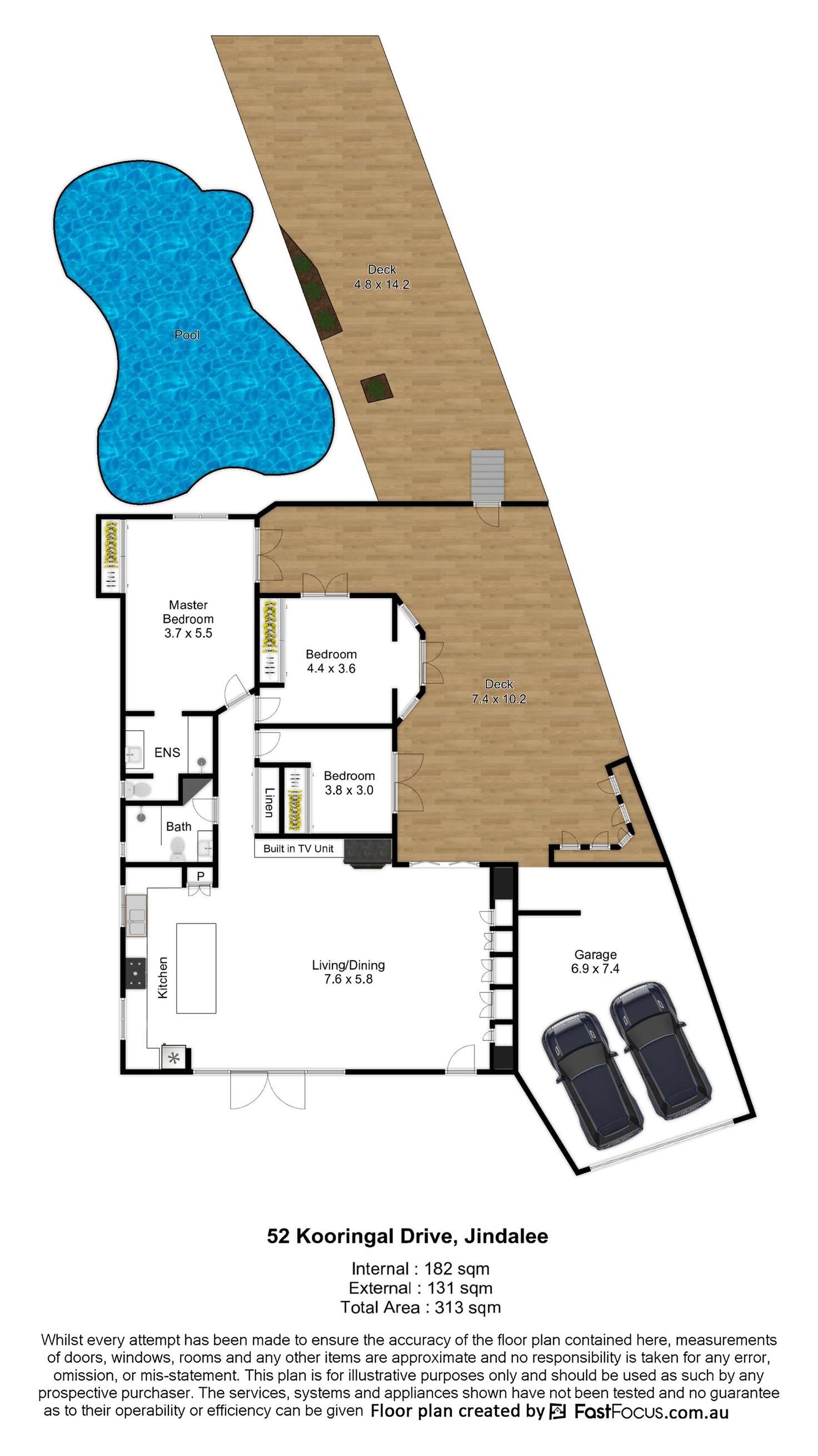 Floorplan of Homely house listing, 52 Kooringal Drive, Jindalee QLD 4074
