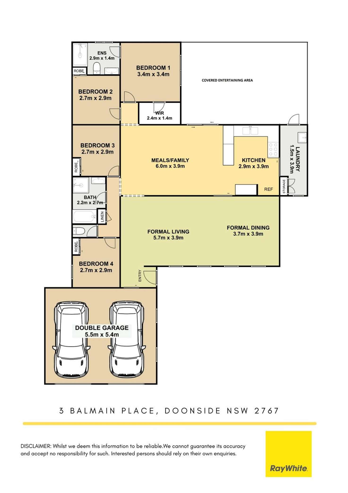 Floorplan of Homely house listing, 3 Balmain Place, Doonside NSW 2767