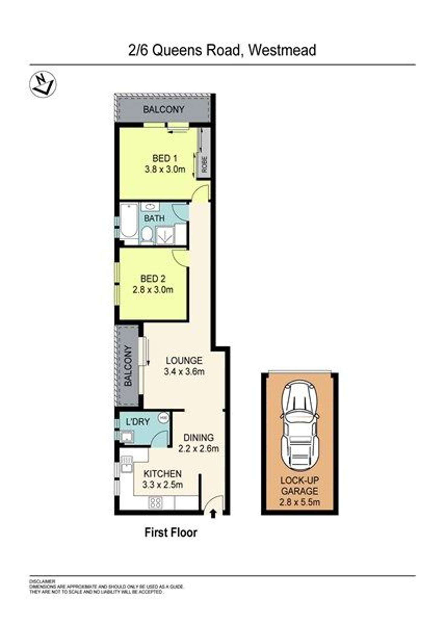 Floorplan of Homely apartment listing, 2/6 Queens Road, Westmead NSW 2145