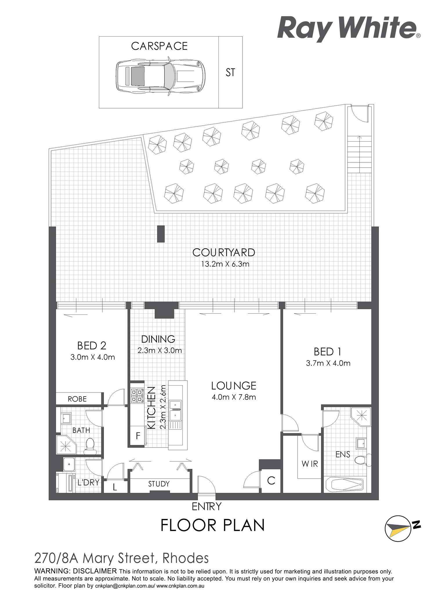 Floorplan of Homely apartment listing, 270/8A Mary Street, Rhodes NSW 2138