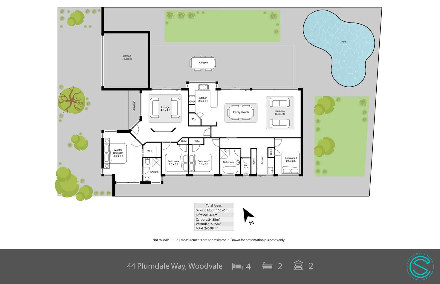 Floorplan of Homely house listing, 44 Plumdale Way, Woodvale WA 6026