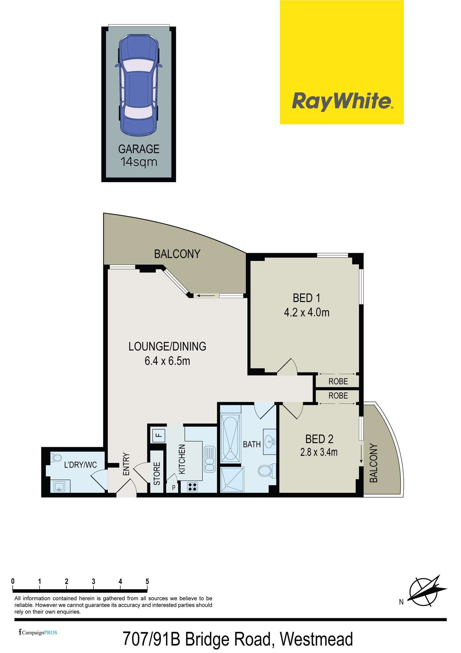 Floorplan of Homely apartment listing, 707/91B Bridge Road, Westmead NSW 2145