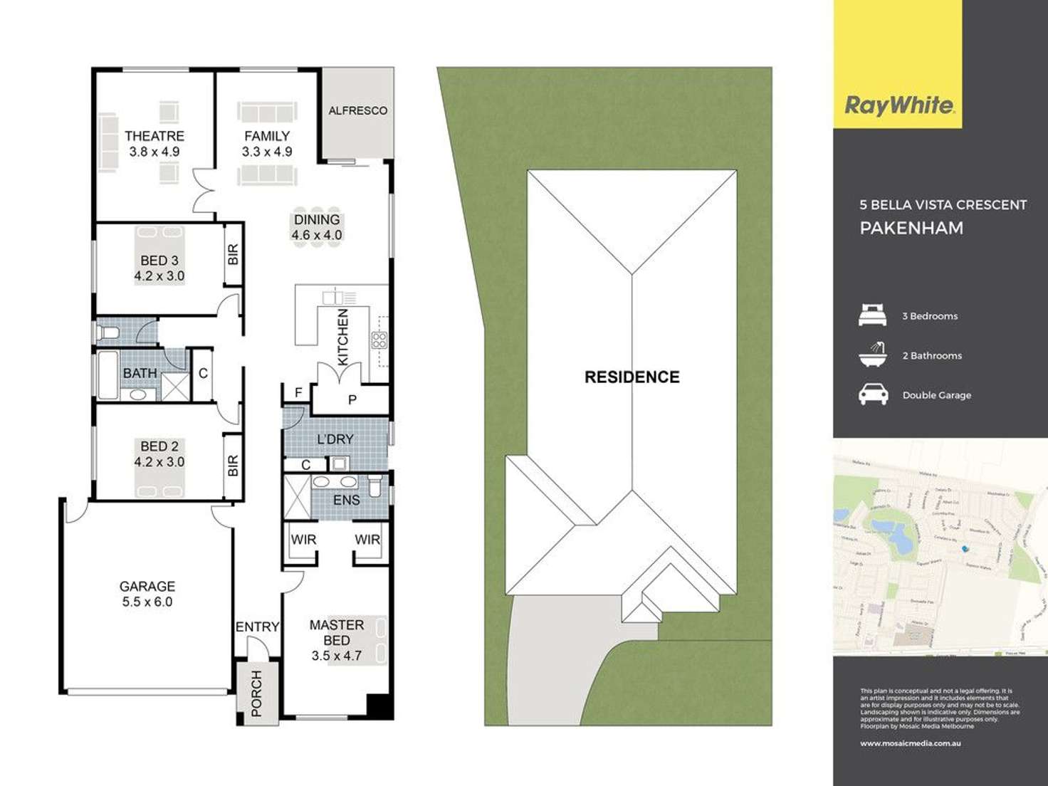 Floorplan of Homely house listing, 5 Bella Vista Crescent, Pakenham VIC 3810