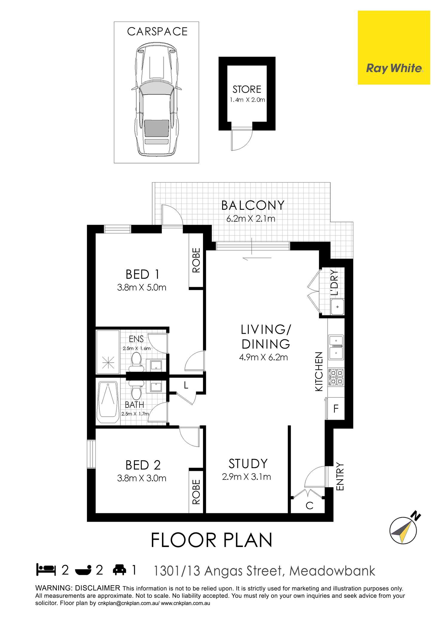 Floorplan of Homely apartment listing, 1301/13 Angas Street, Meadowbank NSW 2114