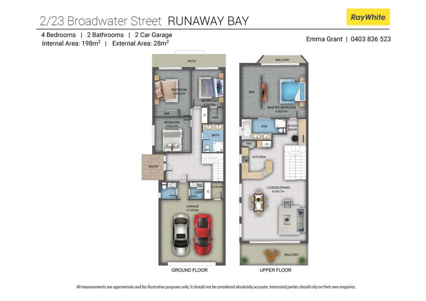 Floorplan of Homely townhouse listing, 2/23 Broadwater Street, Runaway Bay QLD 4216