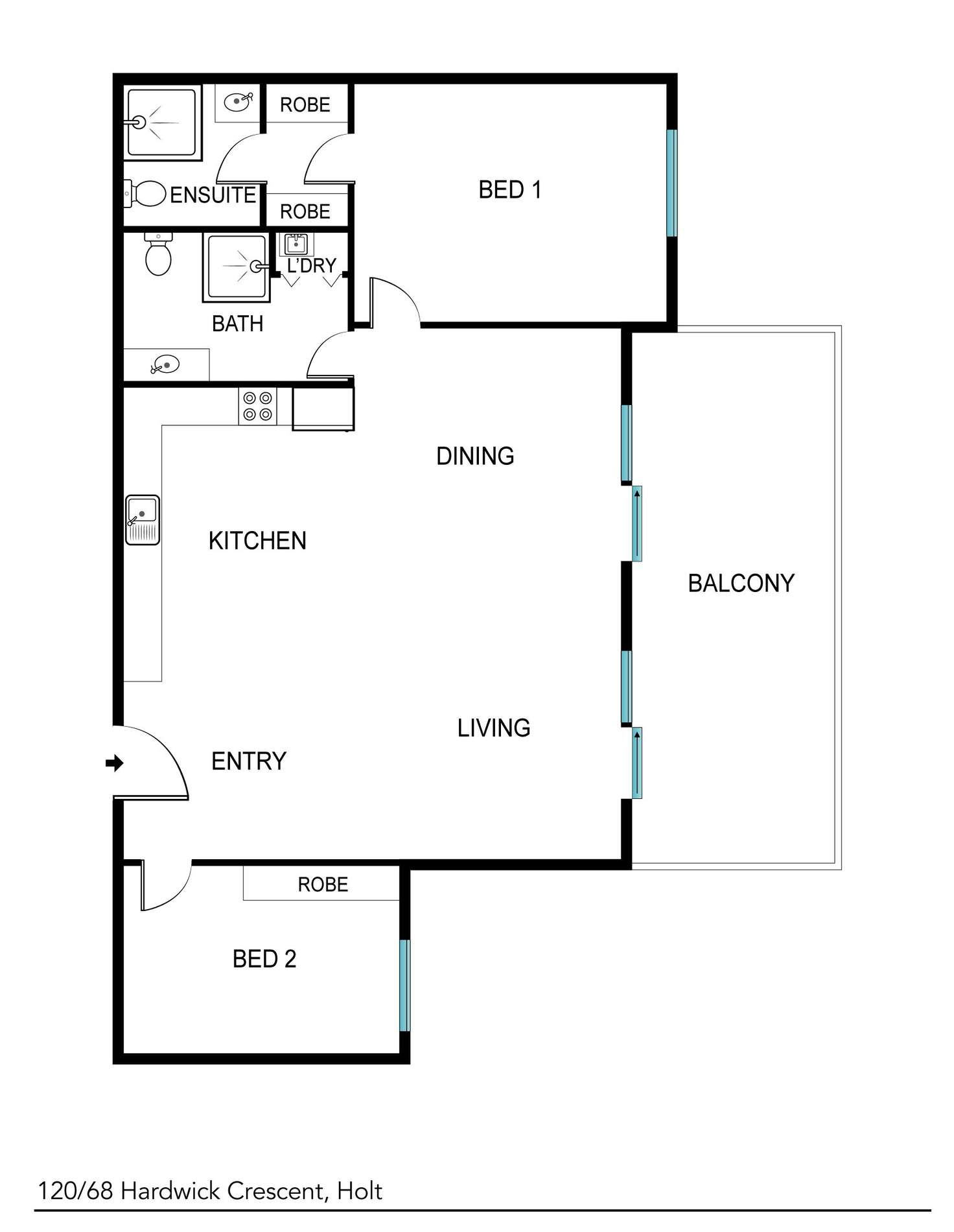 Floorplan of Homely unit listing, 120/68 Hardwick Crescent, Holt ACT 2615