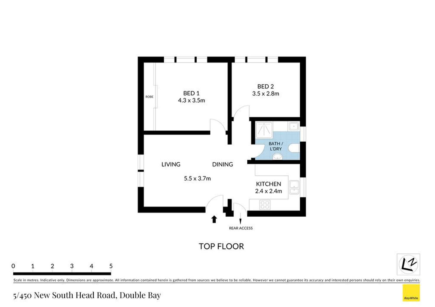 Floorplan of Homely apartment listing, 5/450 New South Head Road, Double Bay NSW 2028