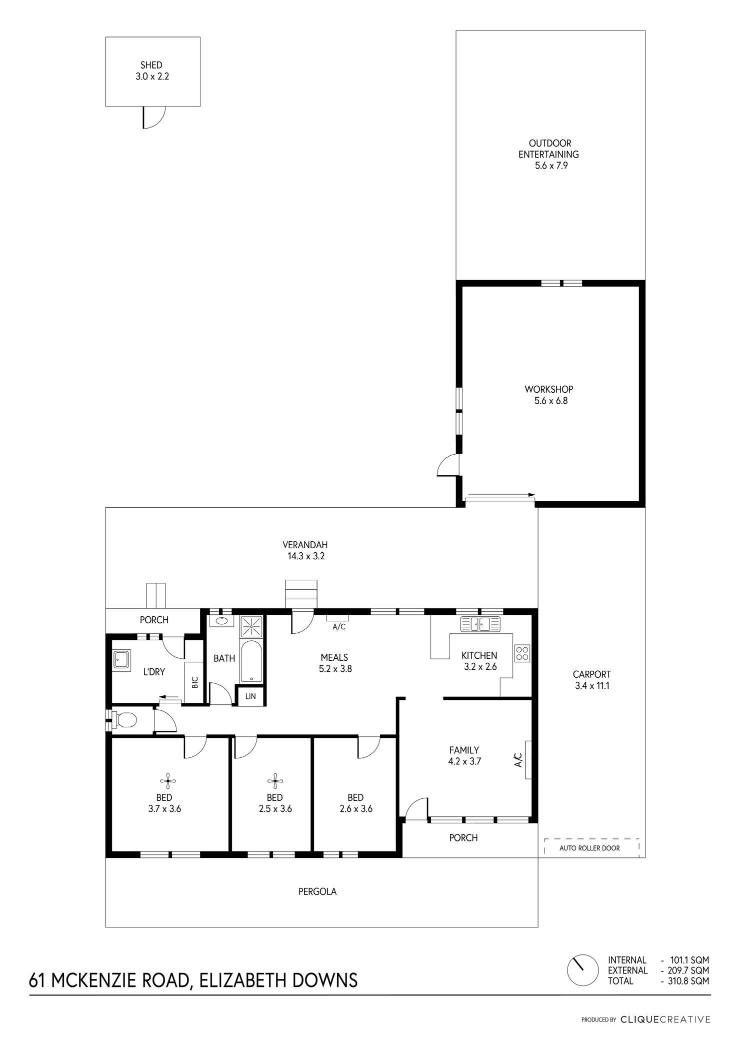 Floorplan of Homely house listing, 61 Mckenzie Road, Elizabeth Downs SA 5113