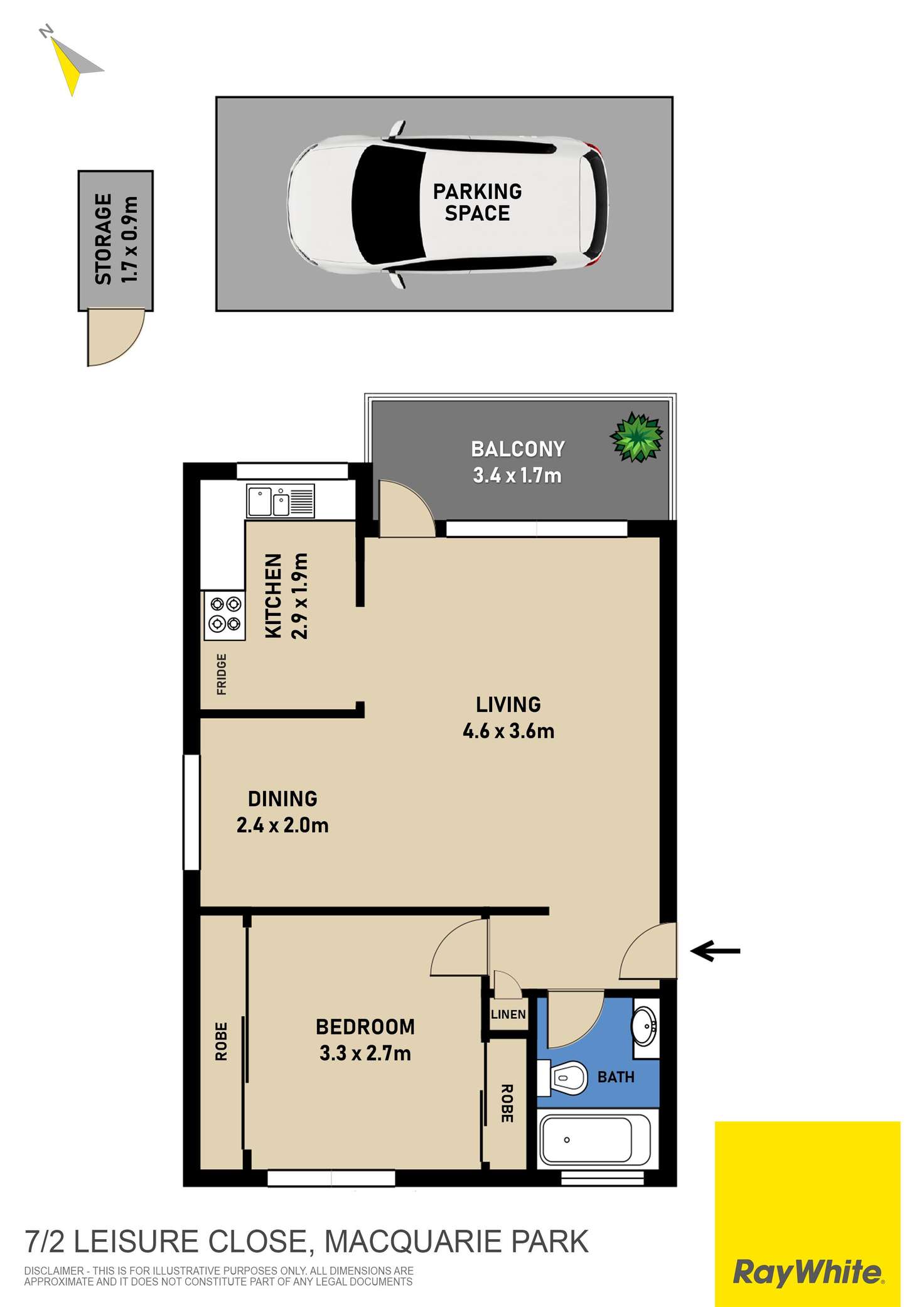 Floorplan of Homely unit listing, 7/2 Leisure Close, Macquarie Park NSW 2113