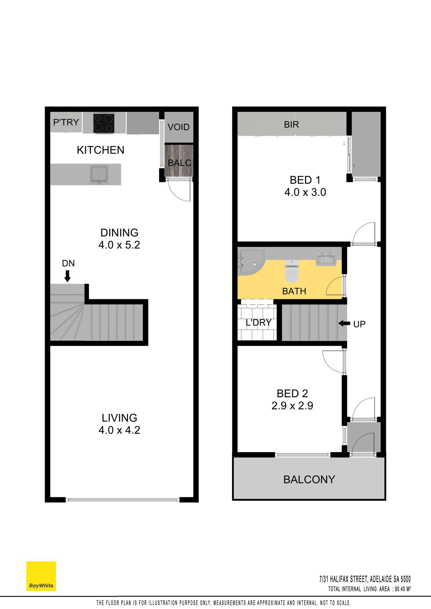 Floorplan of Homely apartment listing, 7/31 Halifax Street, Adelaide SA 5000