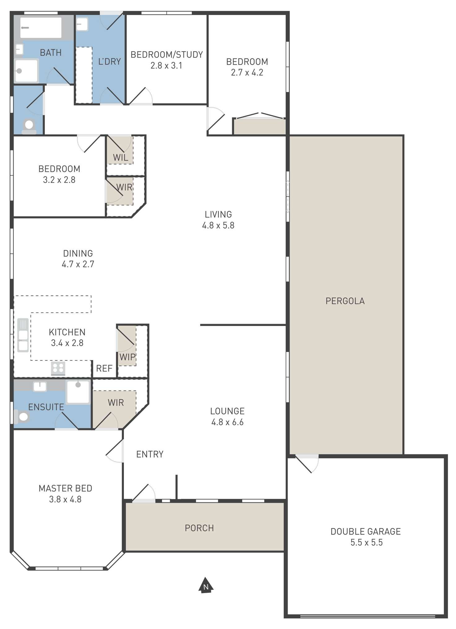 Floorplan of Homely house listing, 13 Franklin Boulevard, Hoppers Crossing VIC 3029