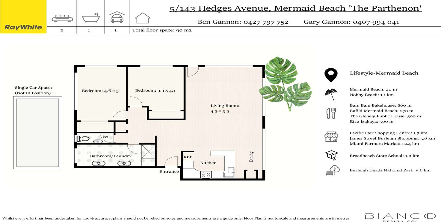 Floorplan of Homely apartment listing, 5/143 Hedges Avenue, Mermaid Beach QLD 4218
