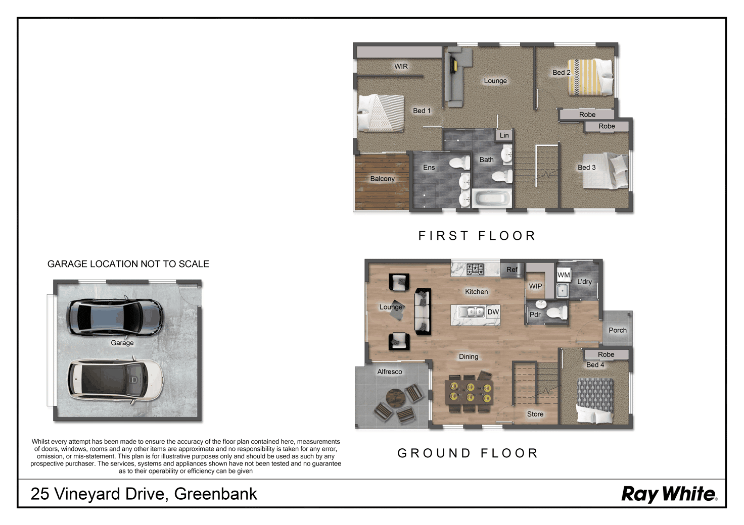 Floorplan of Homely house listing, 25 Vineyard Drive, Greenbank QLD 4124