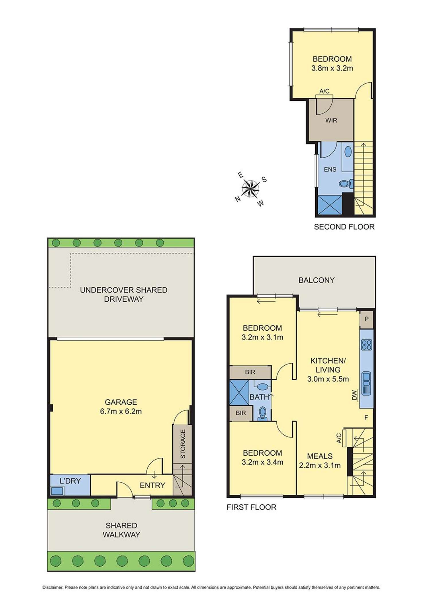 Floorplan of Homely townhouse listing, 4/93 Harding Street, Coburg VIC 3058