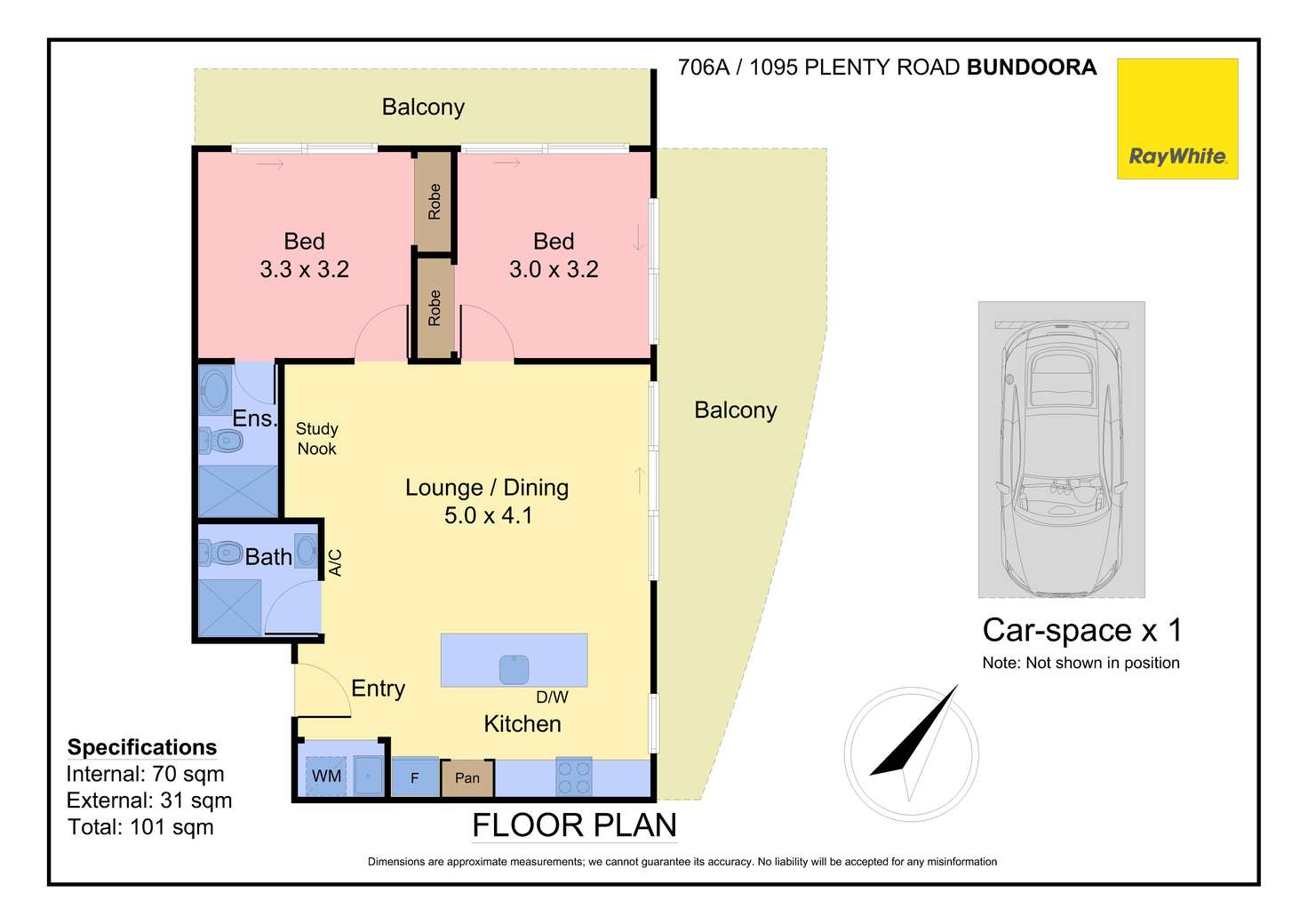 Floorplan of Homely apartment listing, 706A/1091-1095 Plenty Road, Bundoora VIC 3083