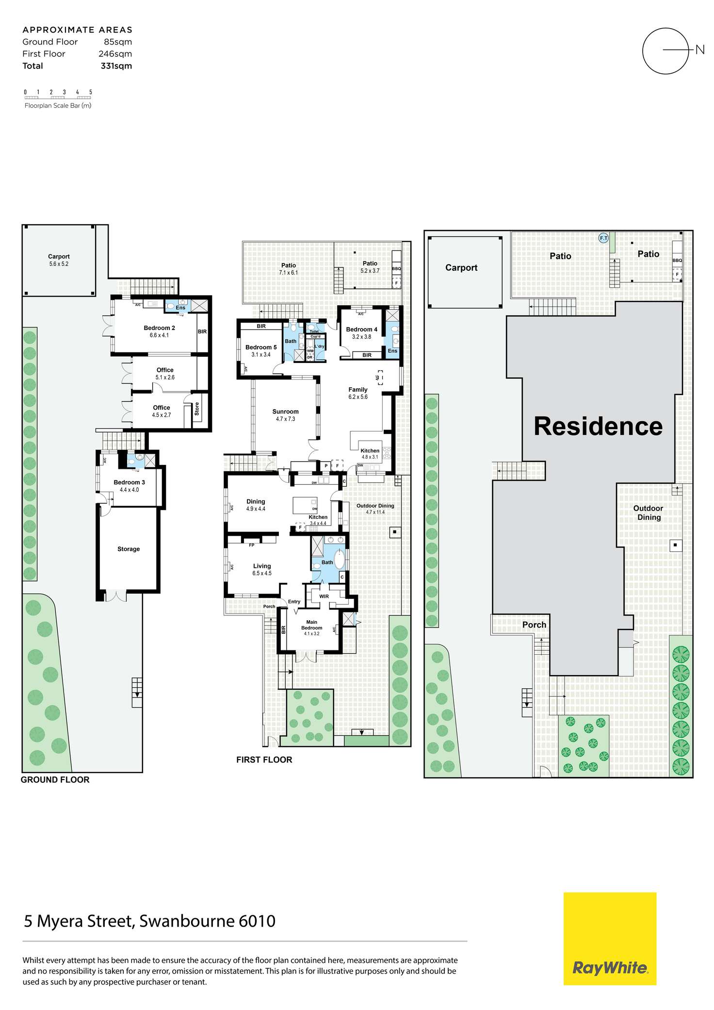 Floorplan of Homely house listing, 5 Myera Street, Swanbourne WA 6010