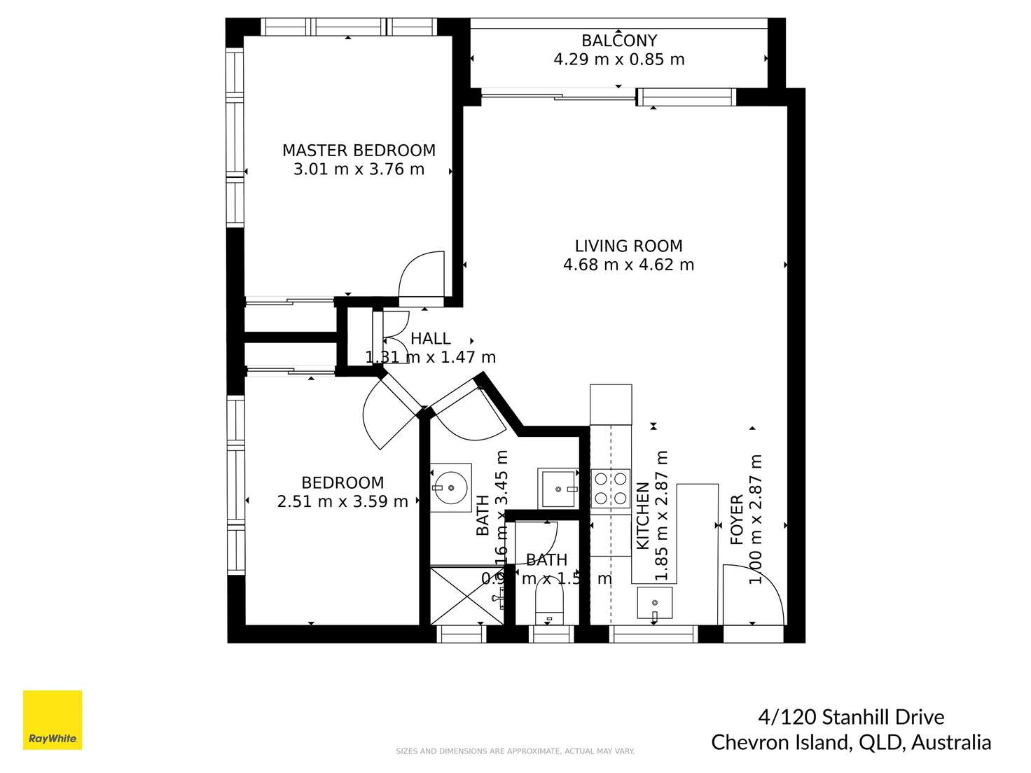 Floorplan of Homely apartment listing, 4/120 Stanhill Drive, Chevron Island QLD 4217