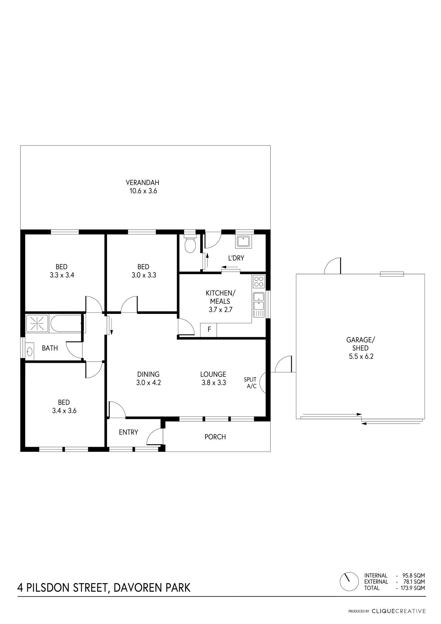 Floorplan of Homely house listing, 4 Pilsdon Street, Davoren Park SA 5113