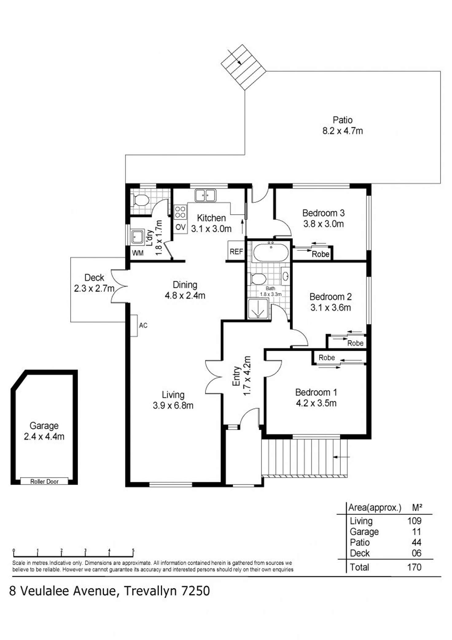 Floorplan of Homely house listing, 8 Veulalee Avenue, Trevallyn TAS 7250