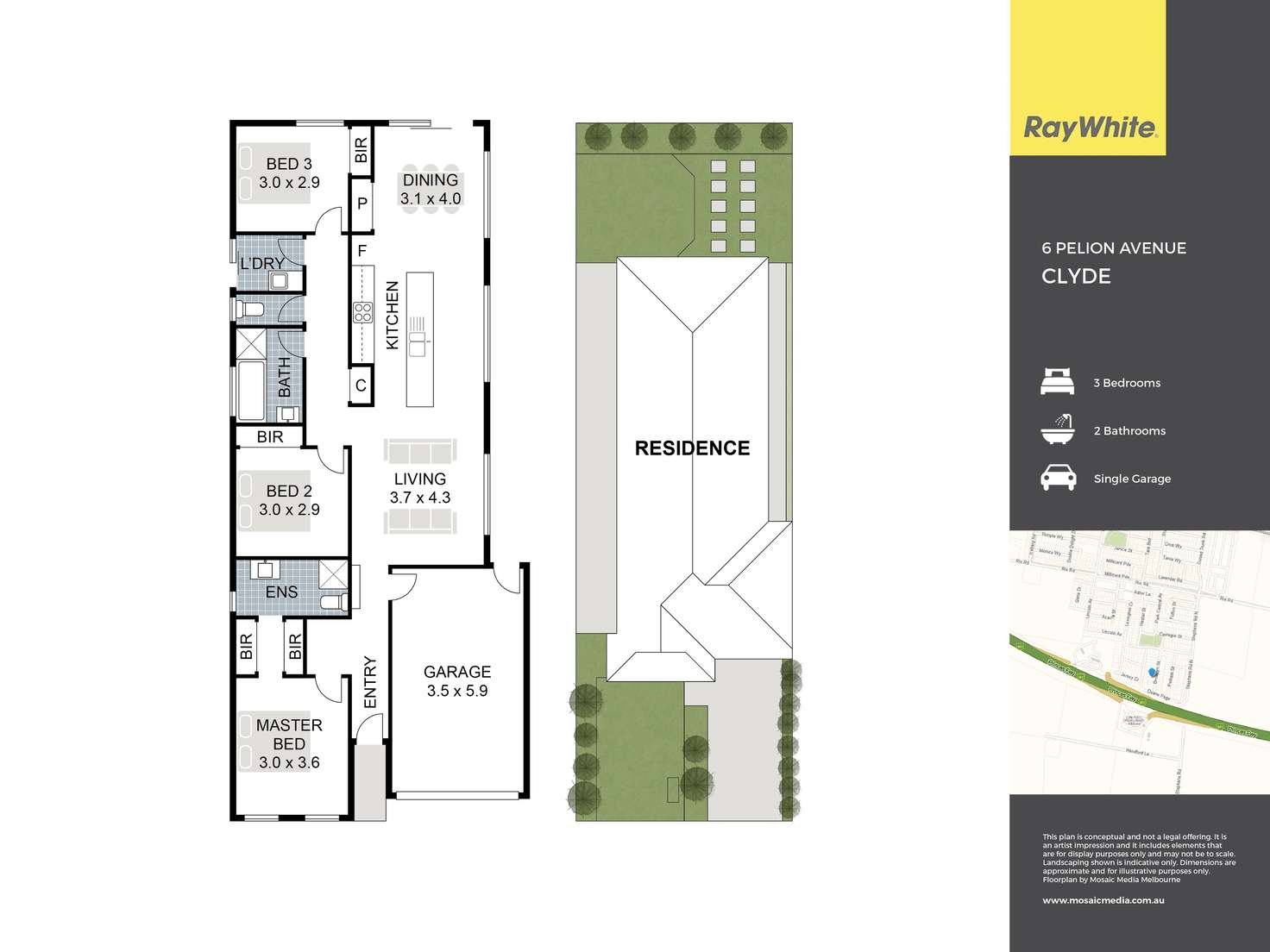 Floorplan of Homely house listing, 6 Pelion Avenue, Clyde VIC 3978