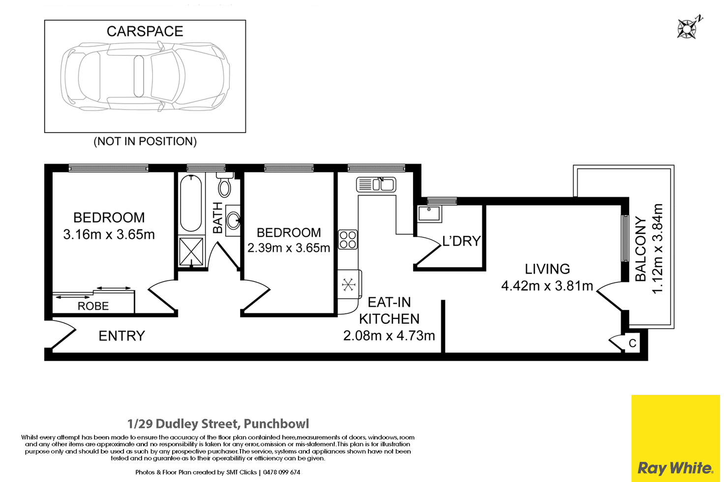 Floorplan of Homely unit listing, 1/29 Dudley Street, Punchbowl NSW 2196