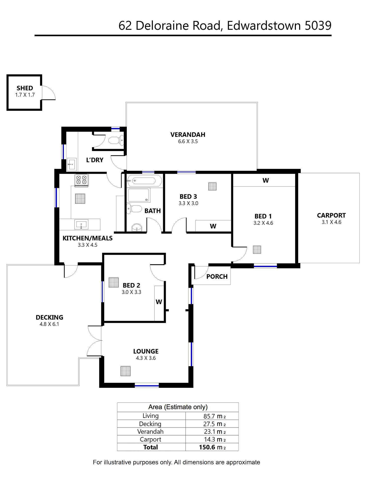 Floorplan of Homely house listing, 62 Deloraine Road, Edwardstown SA 5039