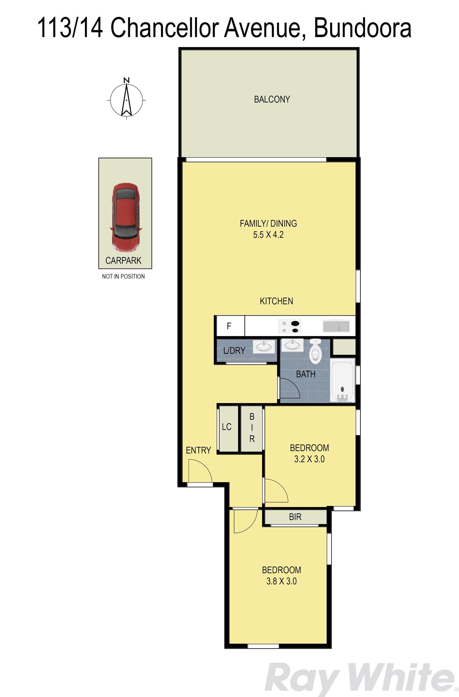 Floorplan of Homely apartment listing, 113/14 Chancellor Avenue, Bundoora VIC 3083
