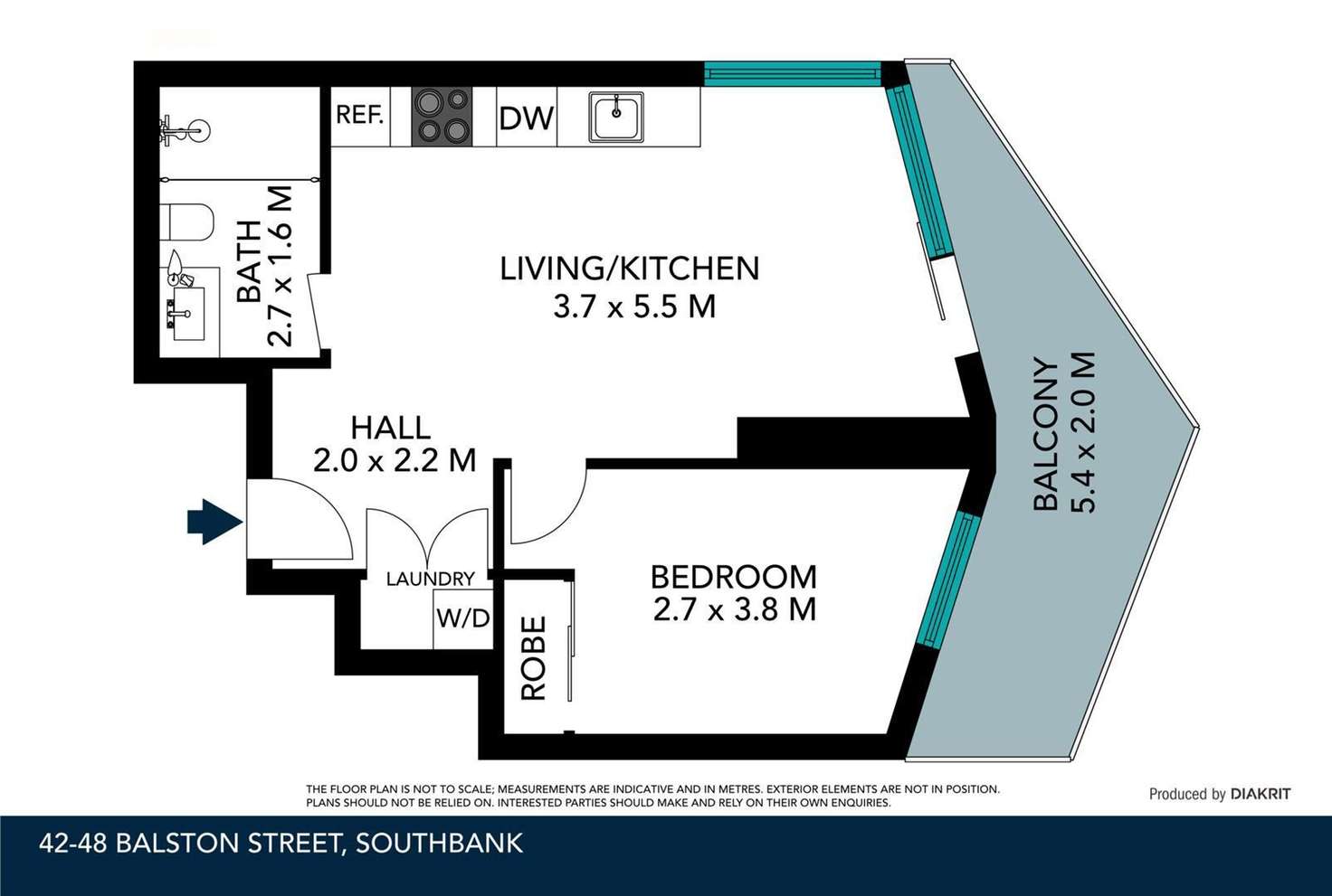 Floorplan of Homely apartment listing, 1201W/42-48 Balston Road, Southbank VIC 3006