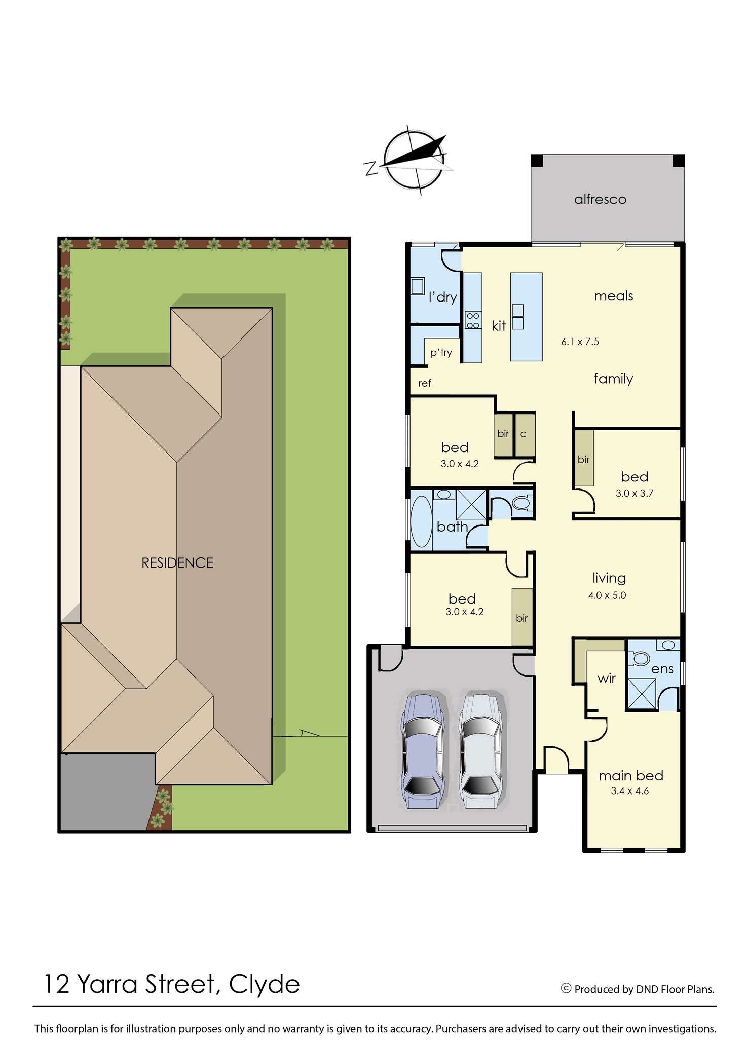 Floorplan of Homely house listing, 12 Yarra Street, Clyde VIC 3978