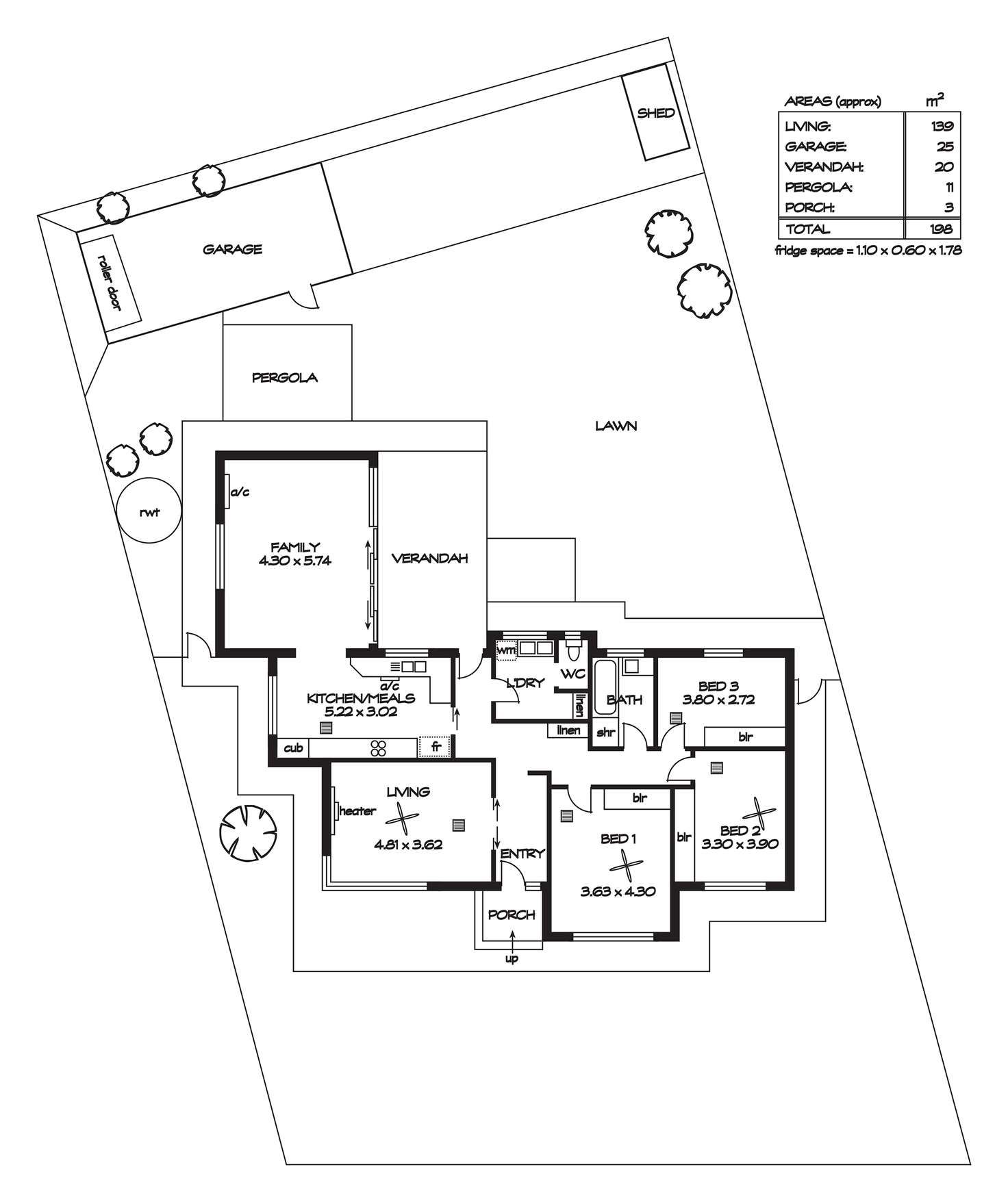 Floorplan of Homely house listing, 1 Hamish Grove, Rostrevor SA 5073