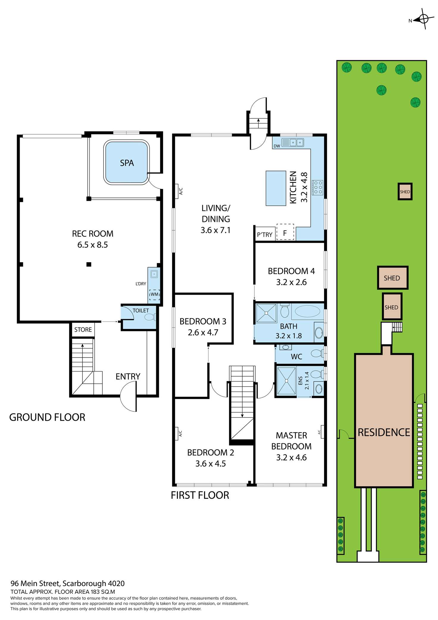 Floorplan of Homely house listing, 96 Mein Street, Scarborough QLD 4020