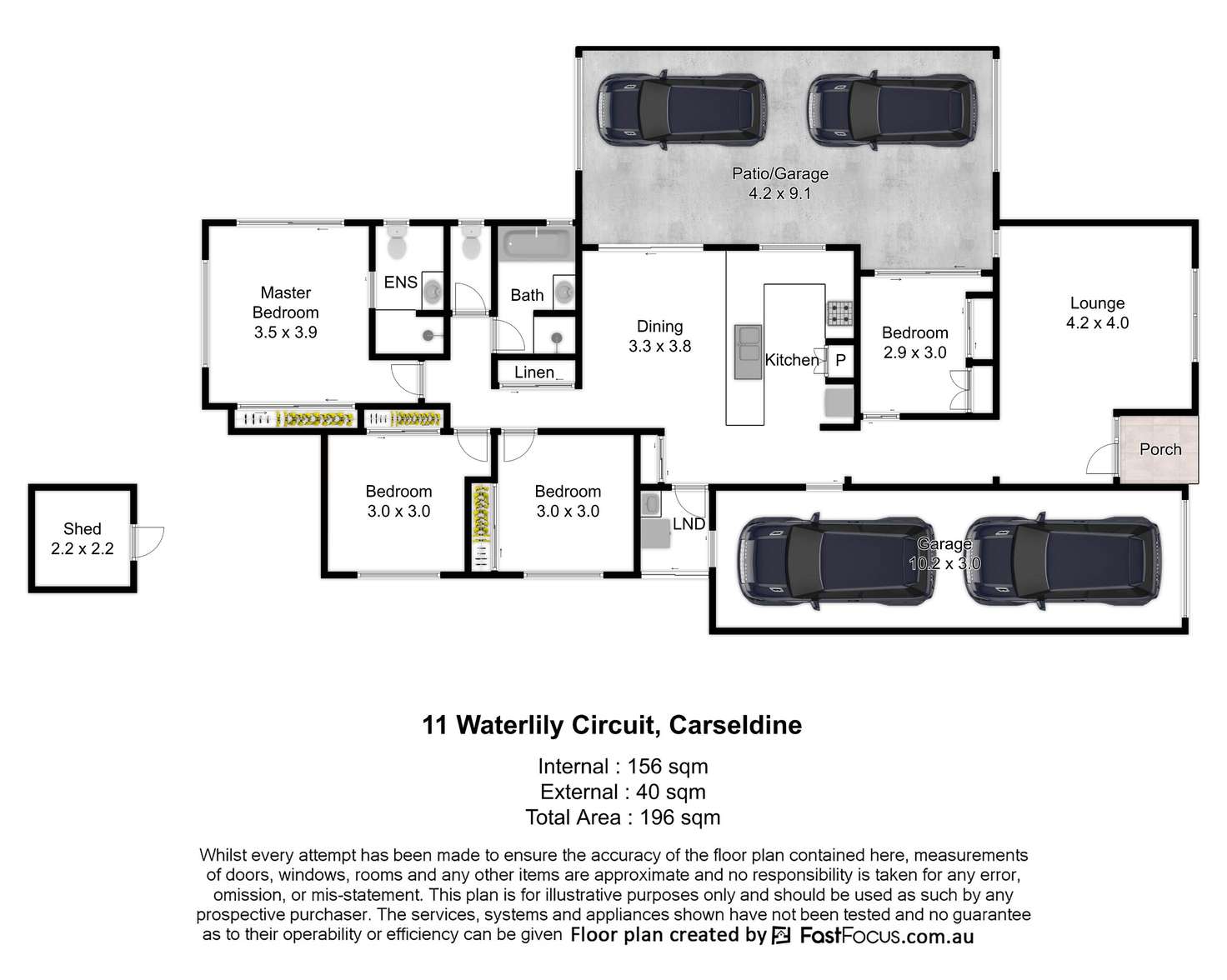 Floorplan of Homely house listing, 11 Waterlily Circuit, Carseldine QLD 4034