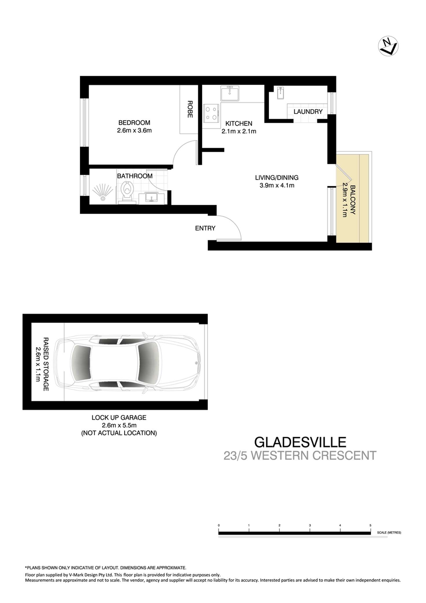Floorplan of Homely apartment listing, 23/5 Western Crescent, Gladesville NSW 2111
