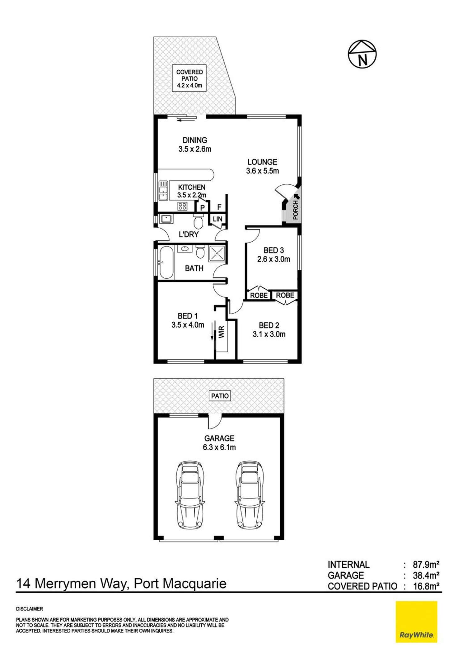 Floorplan of Homely house listing, 14 Merrymen Way, Port Macquarie NSW 2444