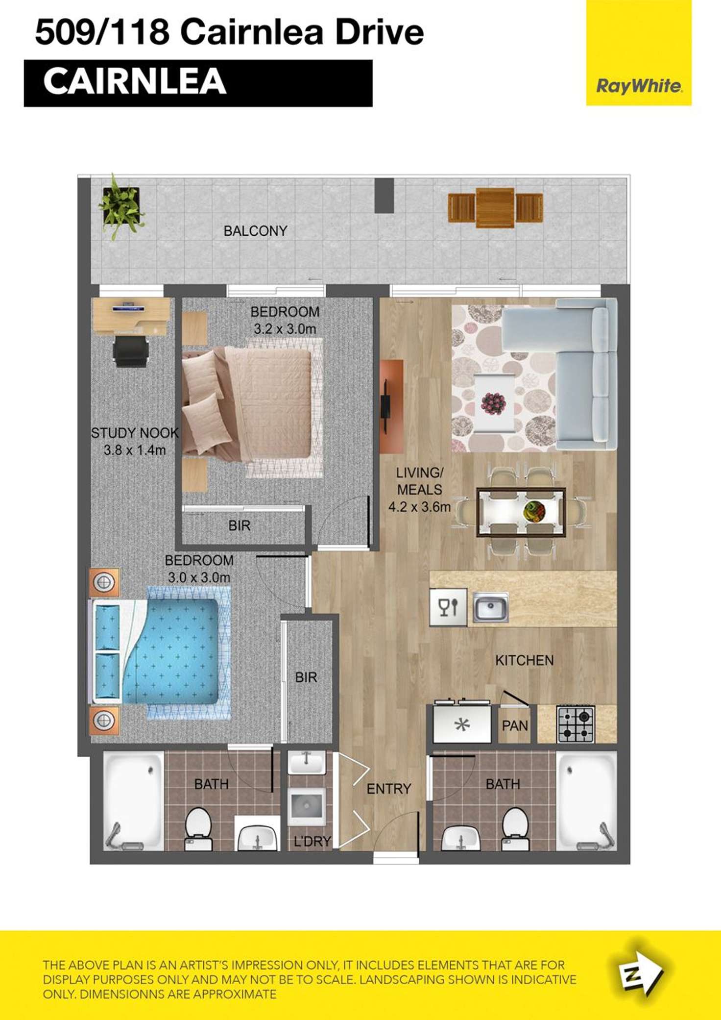 Floorplan of Homely apartment listing, 509/118 Cairnlea Drive, Cairnlea VIC 3023