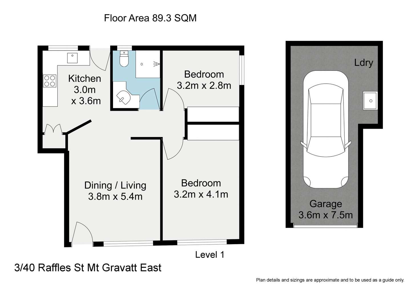 Floorplan of Homely unit listing, 3/40 Raffles Street, Mount Gravatt East QLD 4122