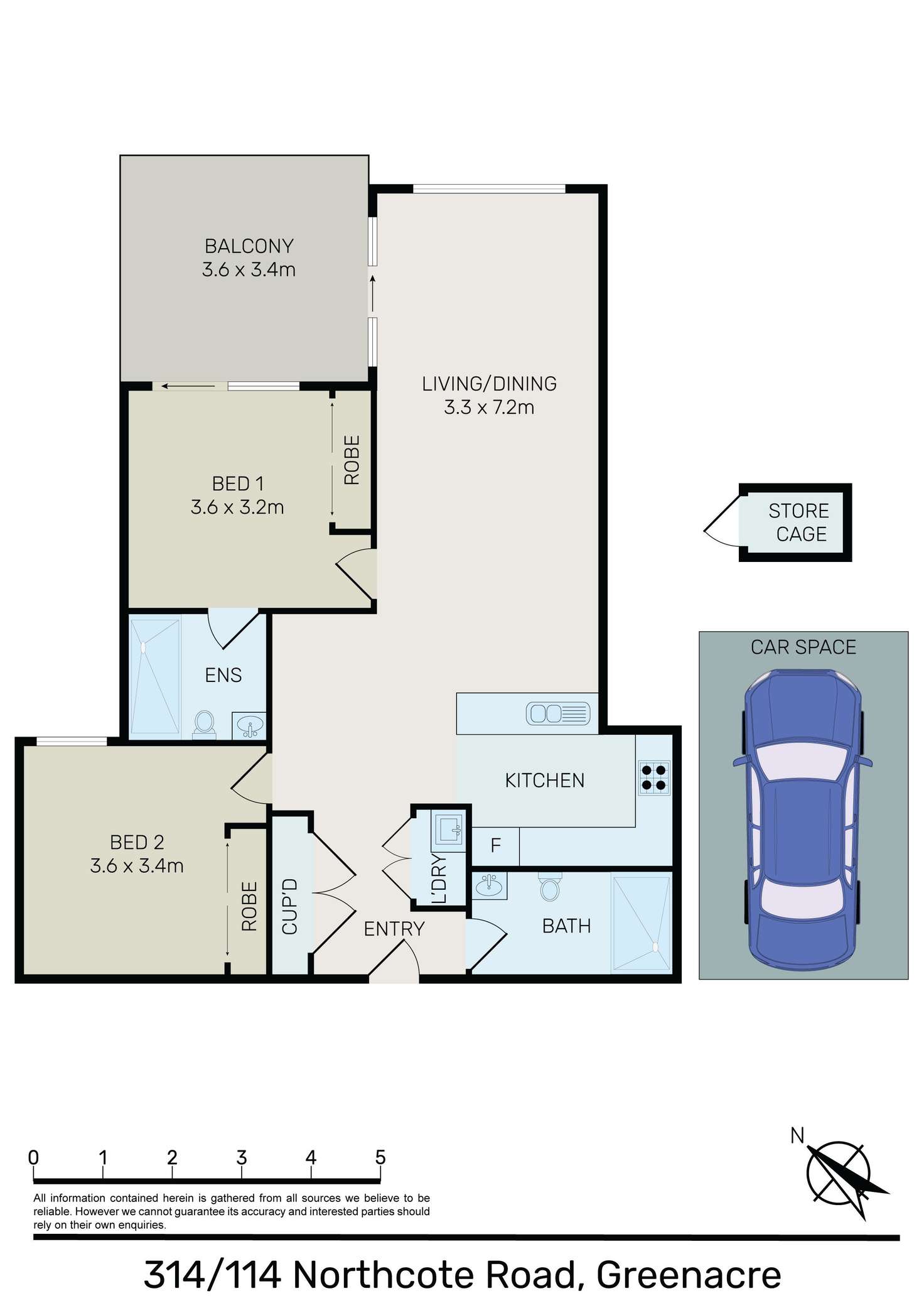 Floorplan of Homely unit listing, 314/114 Northcote Road, Greenacre NSW 2190