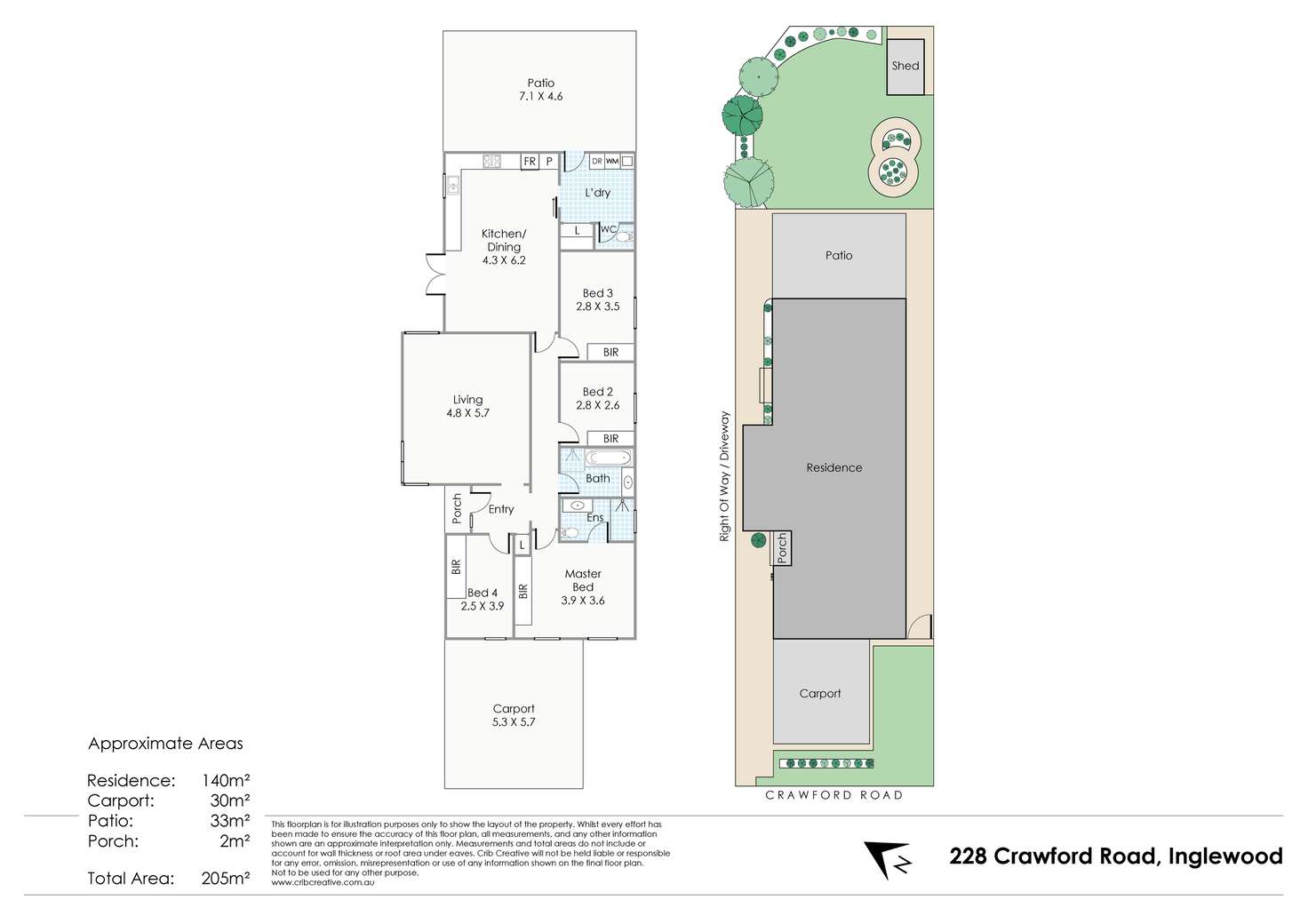 Floorplan of Homely house listing, 228 Crawford Road, Inglewood WA 6052