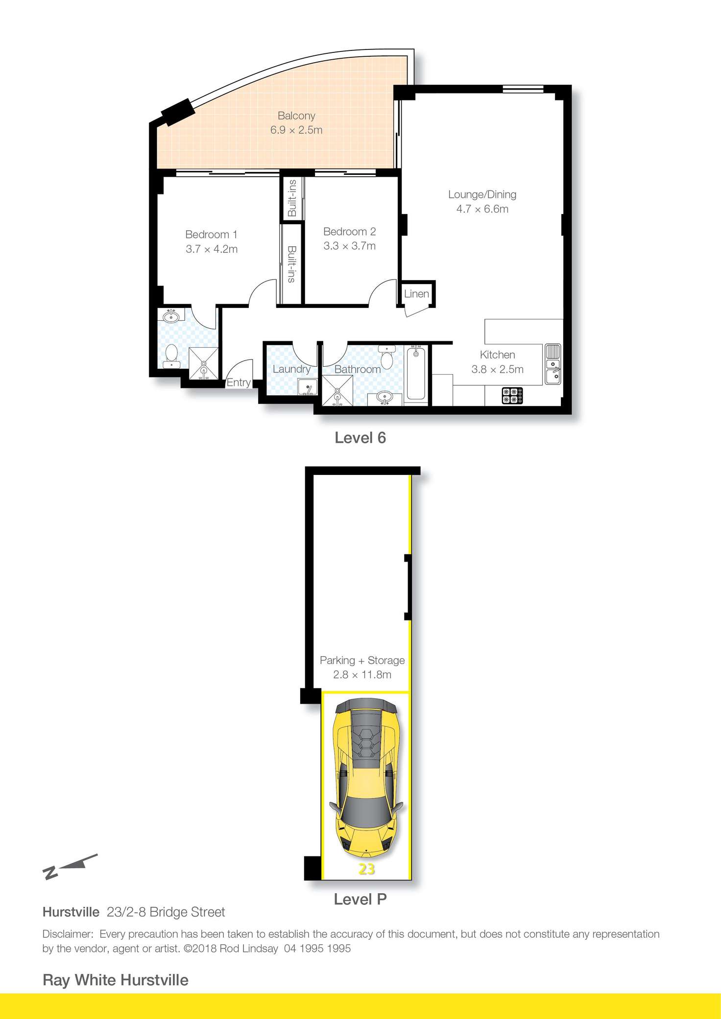 Floorplan of Homely unit listing, 23/2-8 Bridge Street, Hurstville NSW 2220